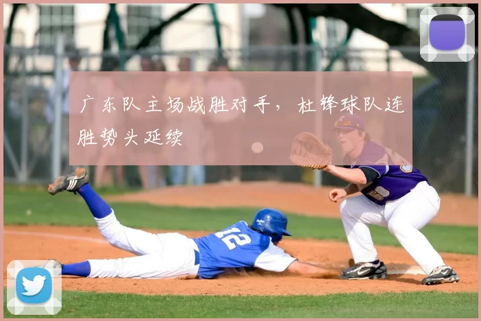 广东队主场战胜对手,杜锋球队连胜势头延续